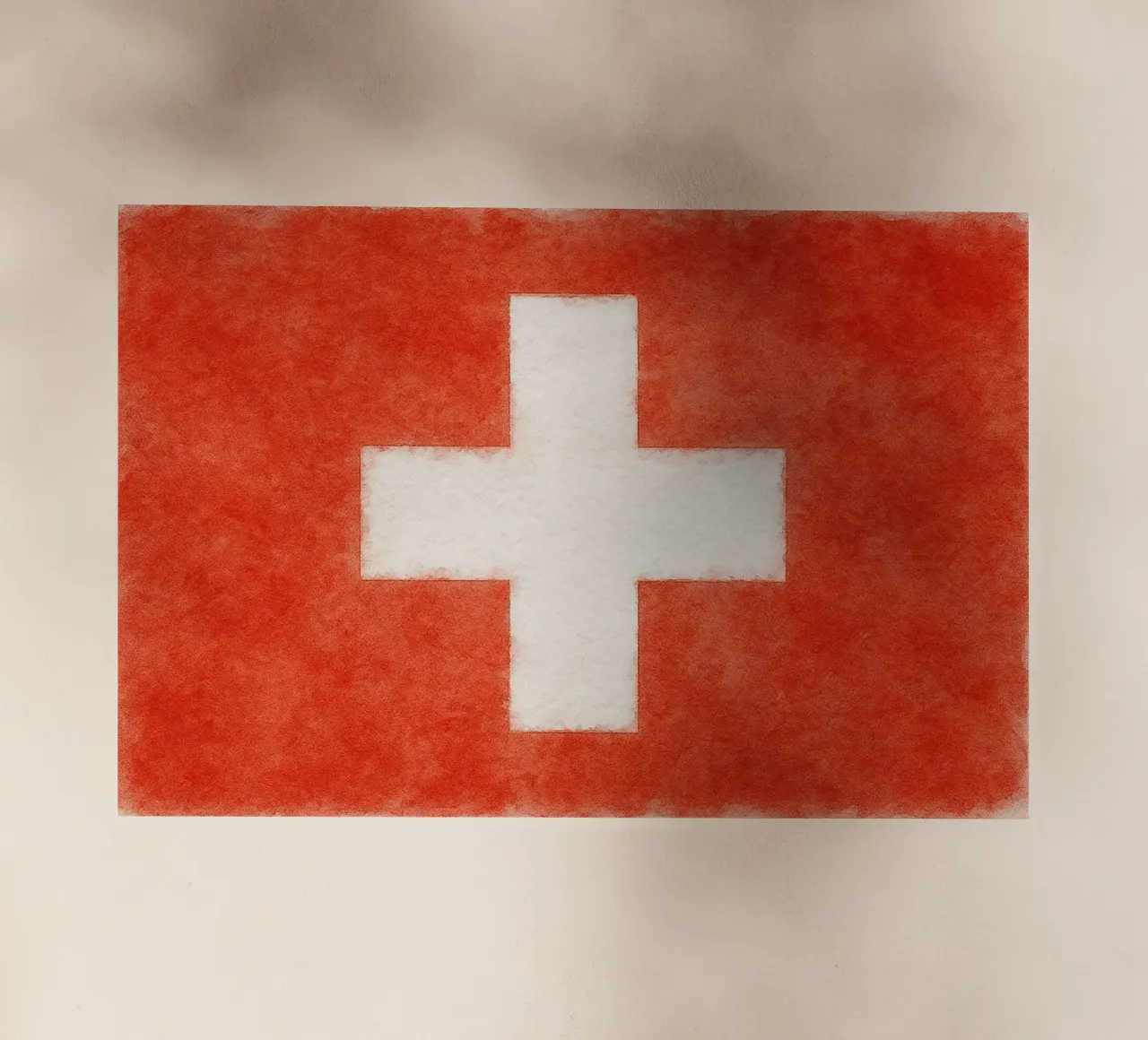 Switzerland Flag Painting backlit film by Kania