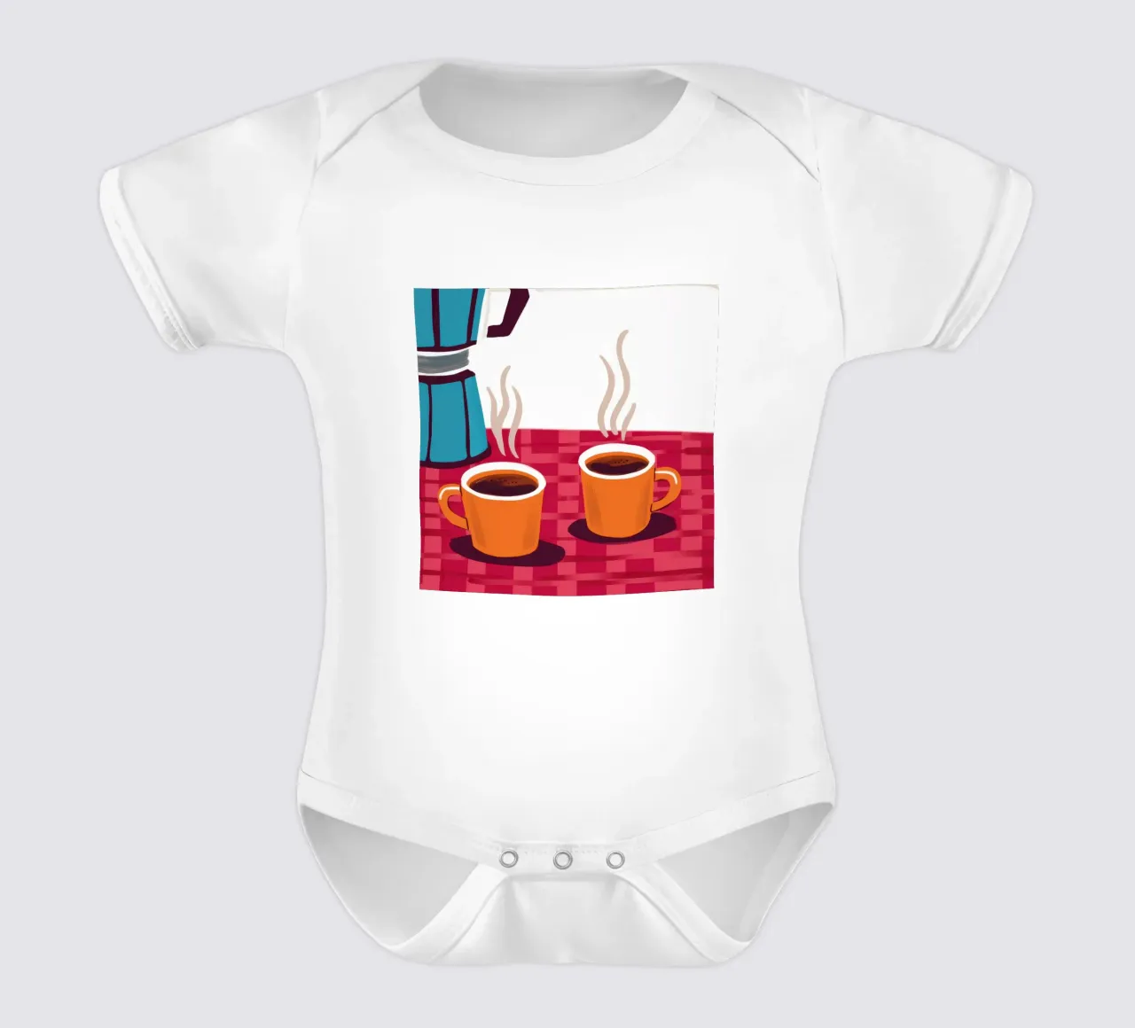 Caffè per due body neonato maniche corte da Flock Reverie