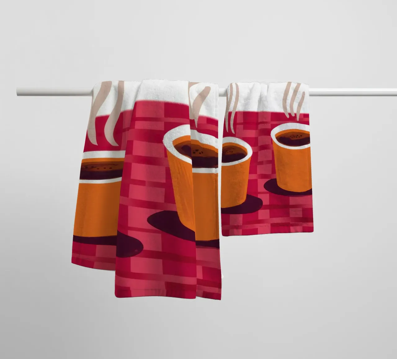 Caffè per due asciugamano da bagno da Flock Reverie