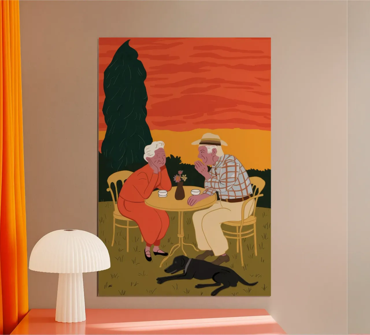 Brindisi degli anni d'oro poster con telaio in plastica da Mythy Brush