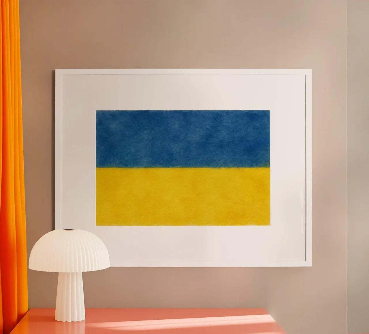 Pittura della bandiera dell'Ucraina poster da Kania
