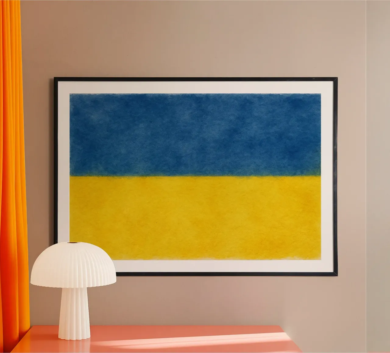 Pittura della bandiera dell'Ucraina poster da Kania