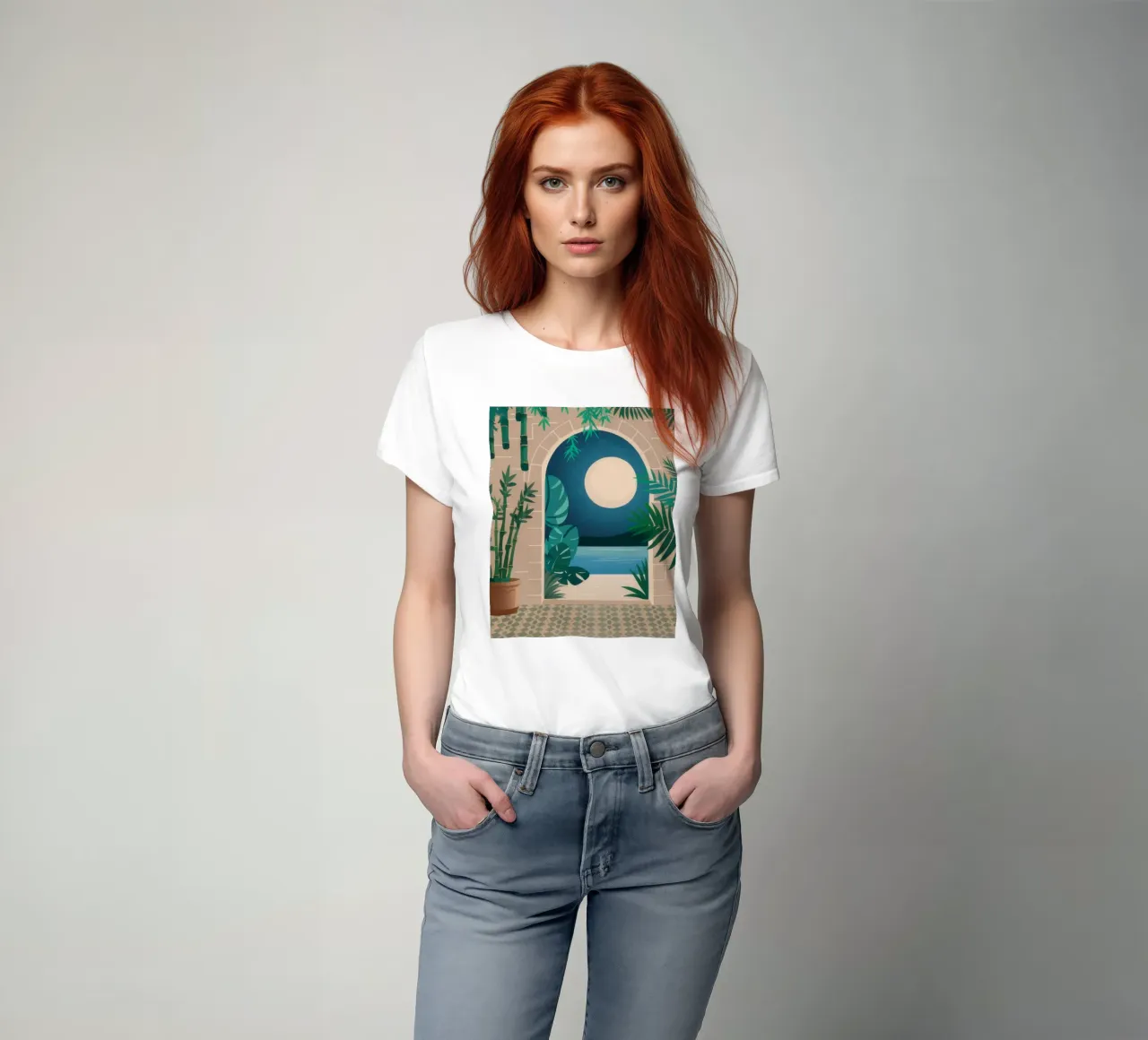 Archway to Midnight Sea t-shirt by Dream Gesso
