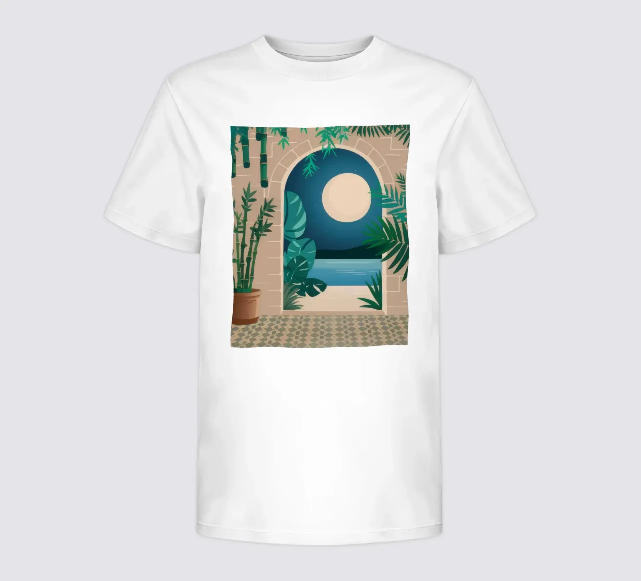 Archway to Midnight Sea kids t-shirt by Dream Gesso