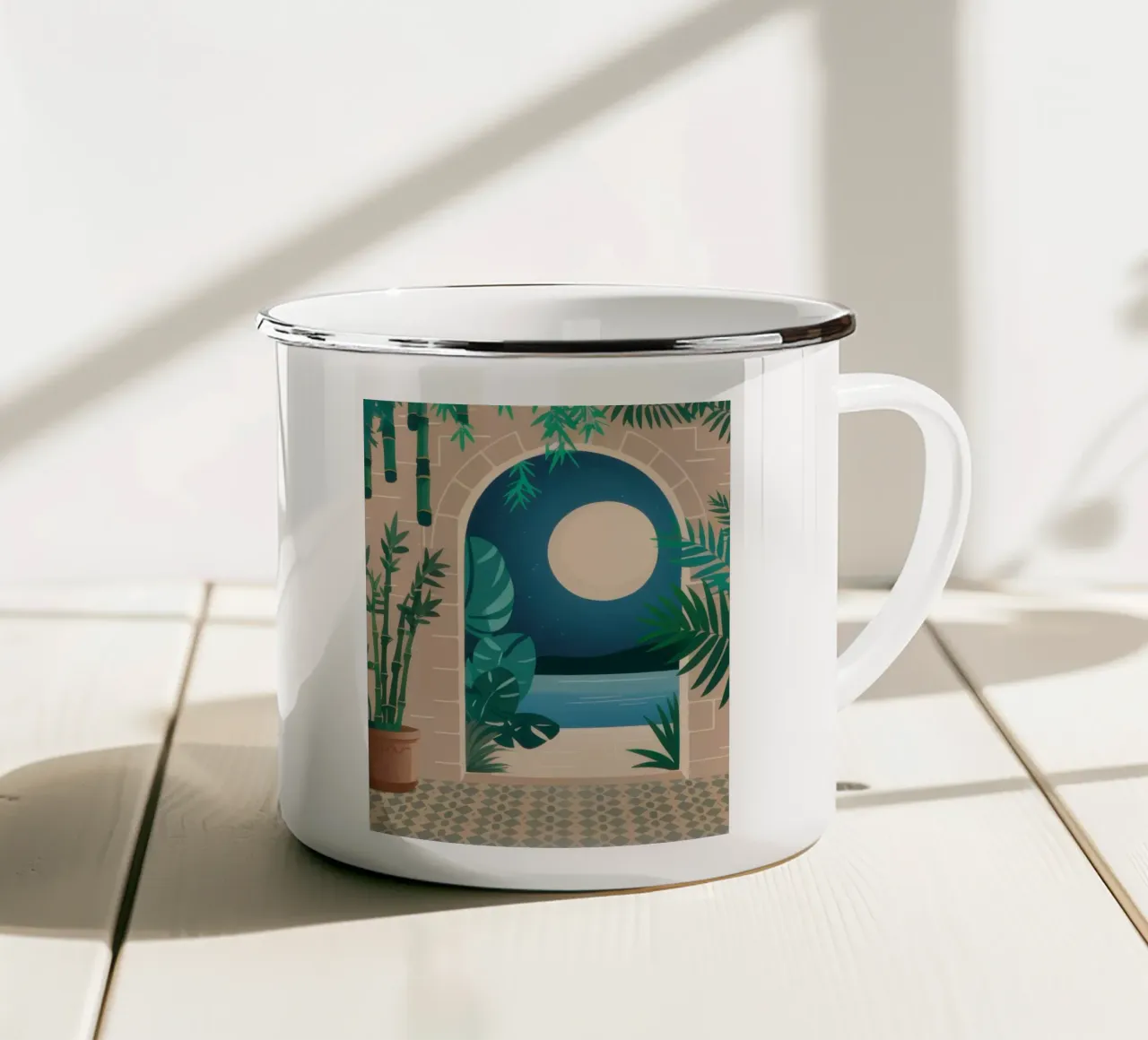 Il mare di mezzanotte tazza in smalto da Dream Gesso