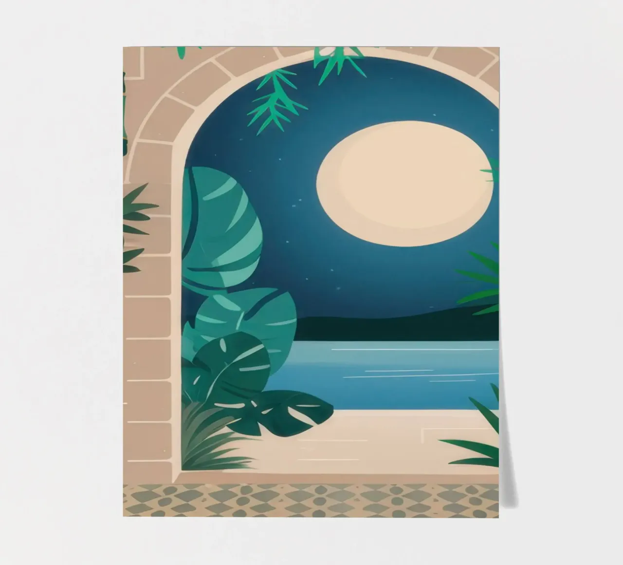 Archway to Midnight Sea sticker sheet by Dream Gesso