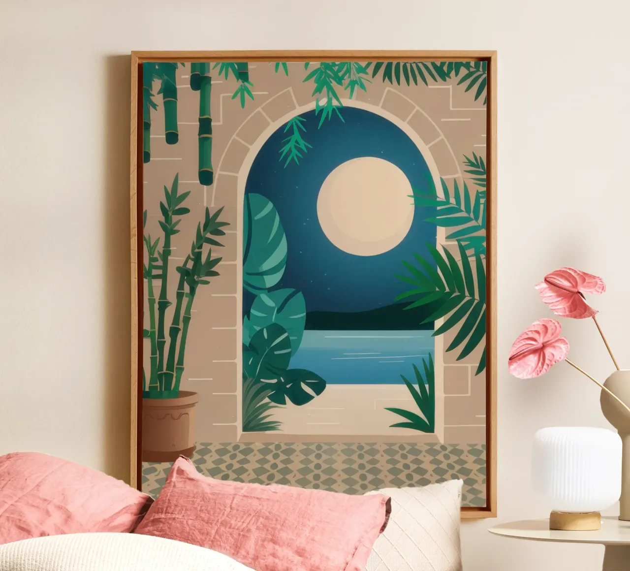 Archway to Midnight Sea canvas by Dream Gesso