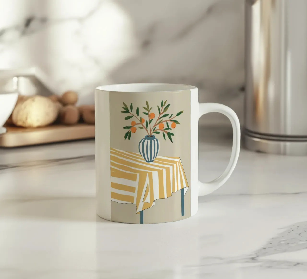 Agrumi a strisce Immobile tazza in ceramica da Giant Foxs