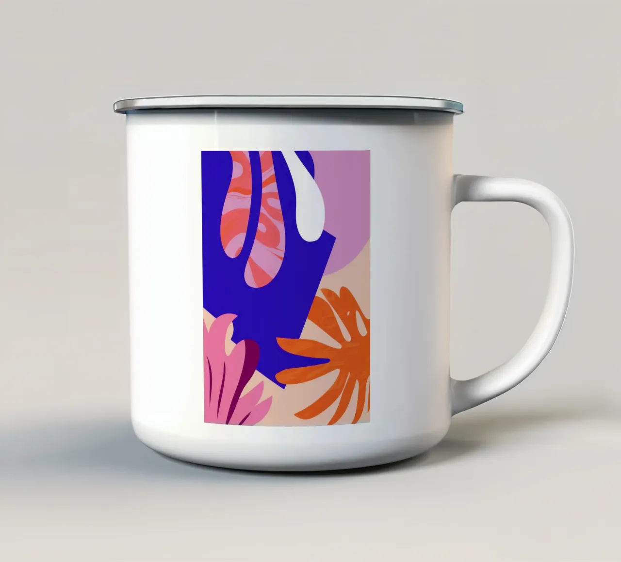 Foglie d'autunno astratte tazza in smalto da Ink Pulse