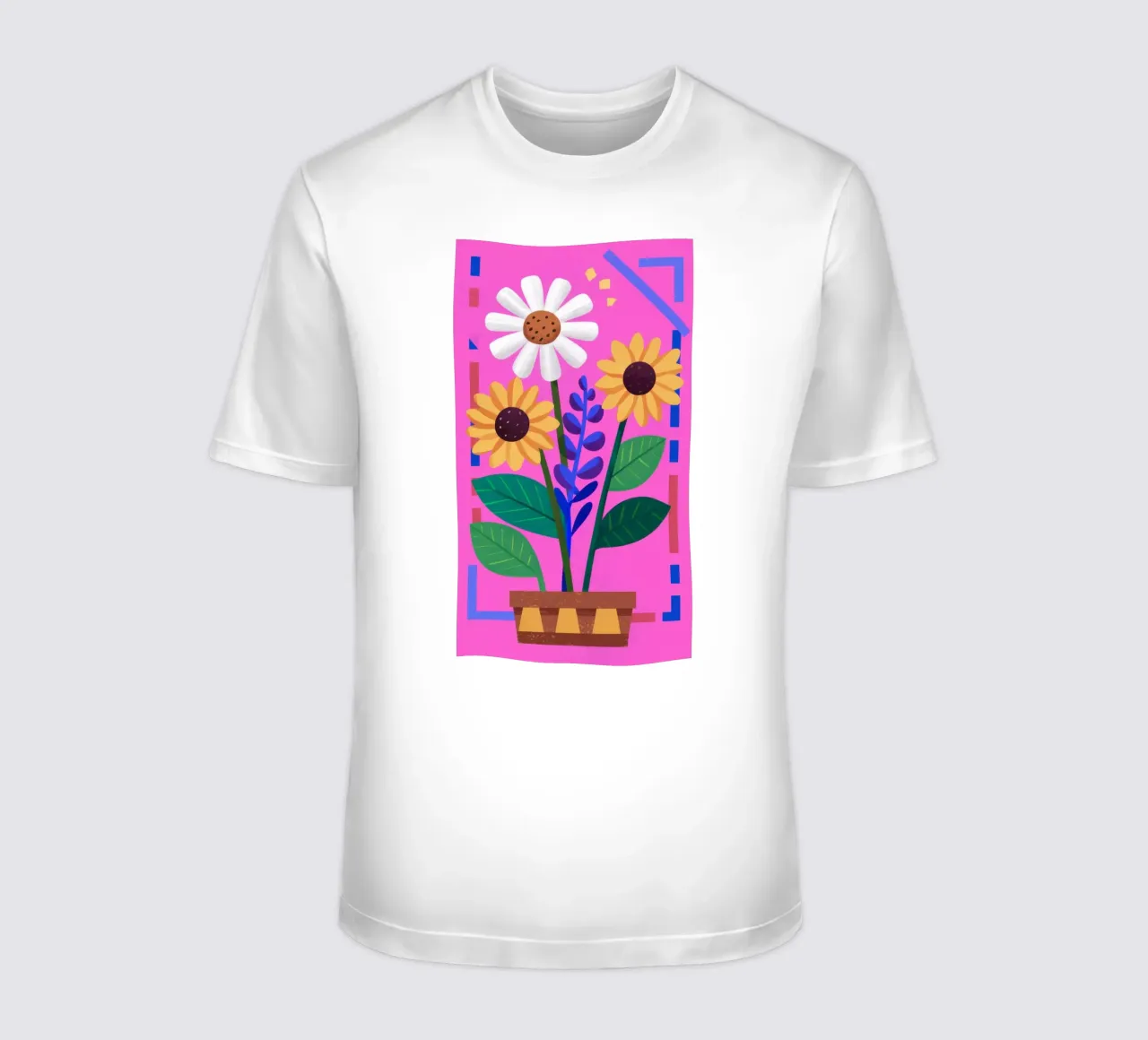 Girasole in vaso t-shirt da Flock Reverie