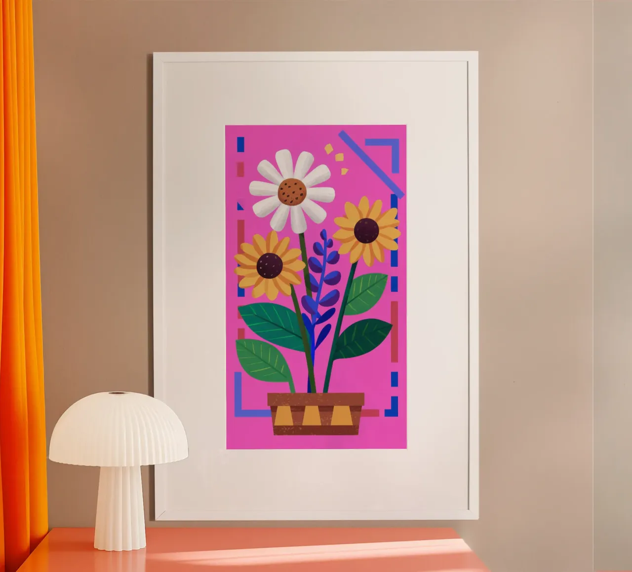 Girasole in vaso carta hahnemühle da Flock Reverie