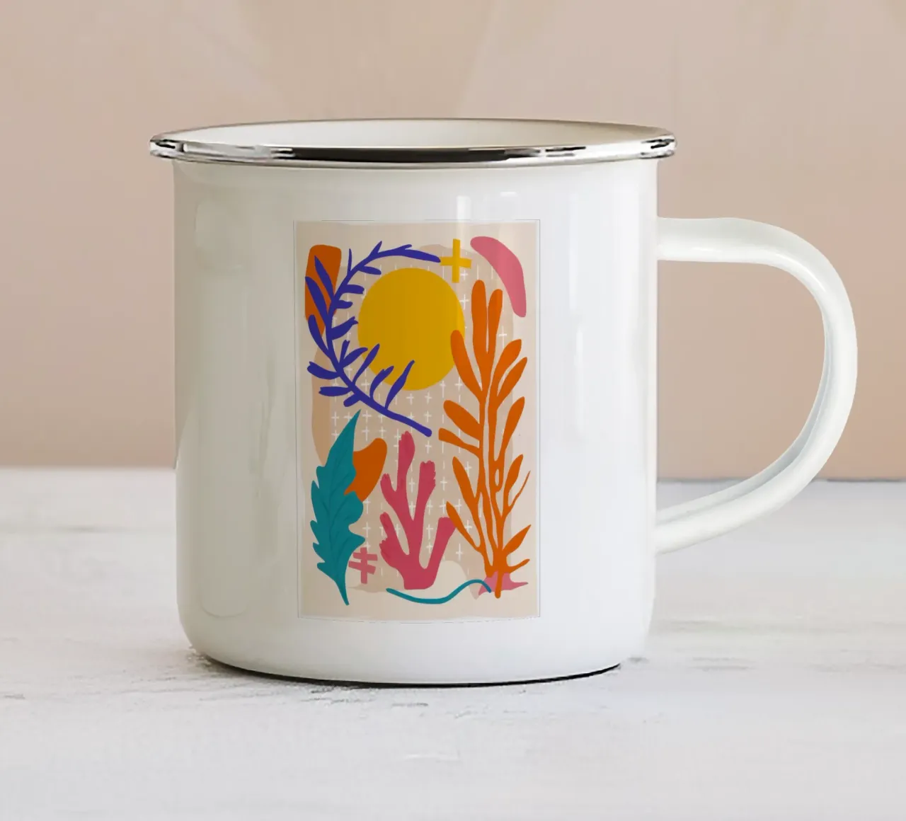 Flare solari Flora tazza in smalto da Mythy Brush