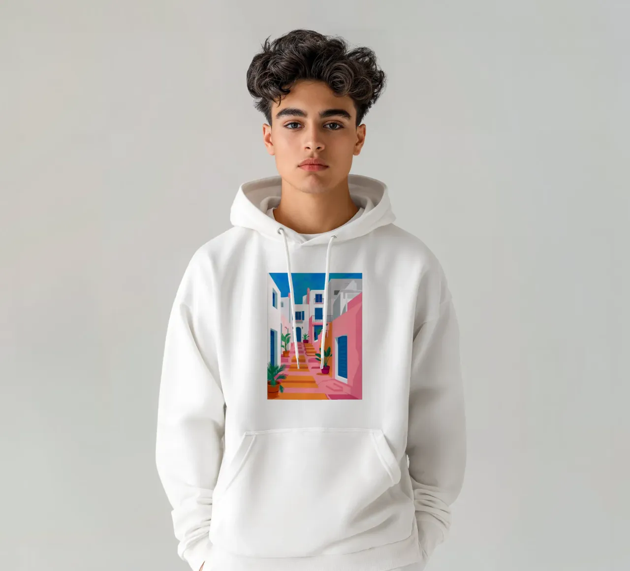 Passi di vicolo cromatici felpa con cappuccio da Dream Gesso