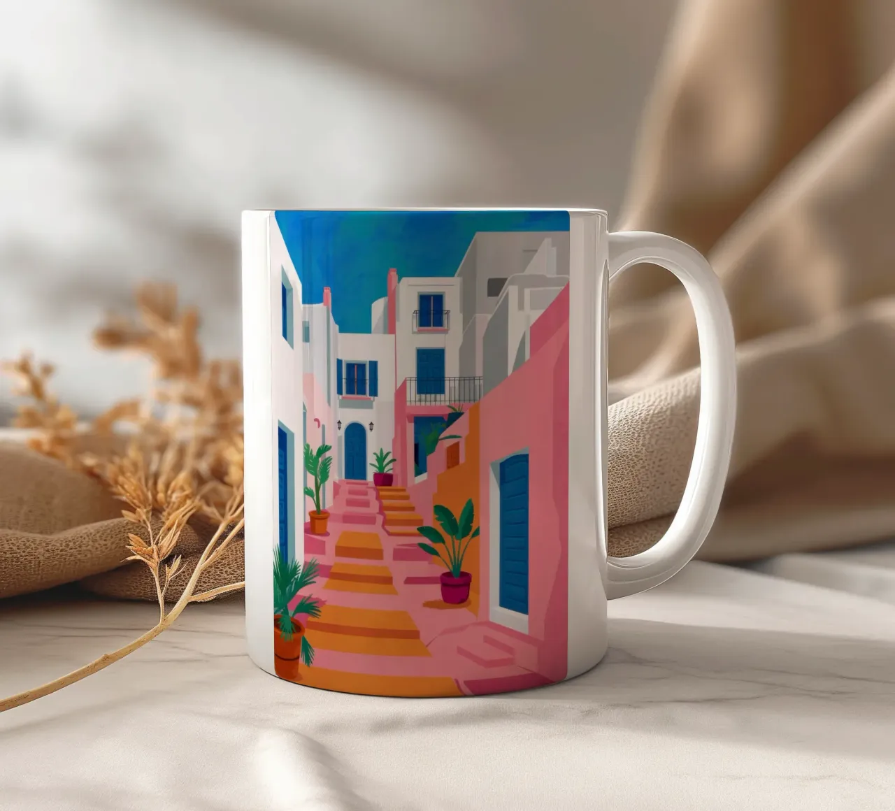 Passi di vicolo cromatici tazza in ceramica da Dream Gesso