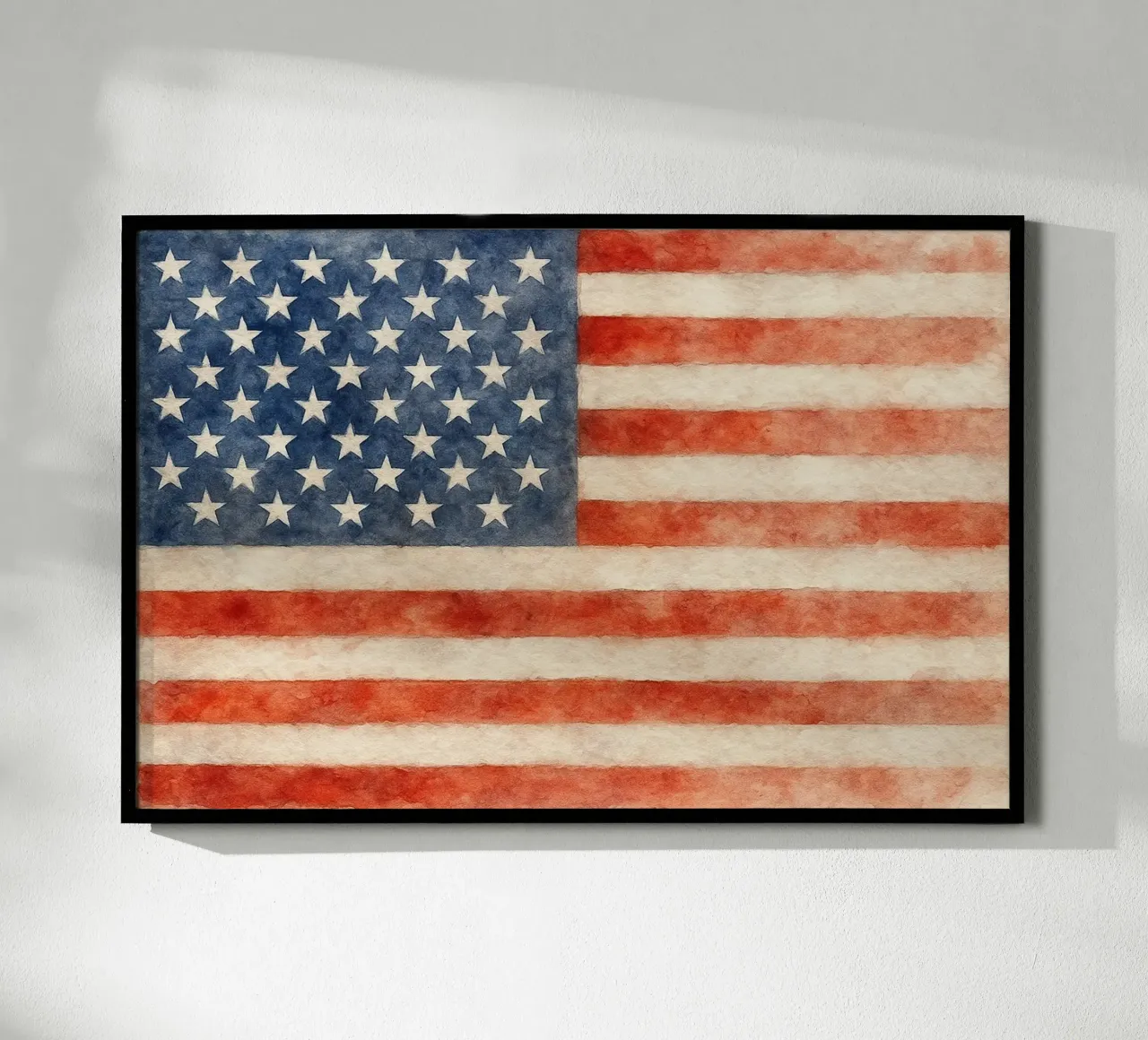 Pittura della bandiera USA carta hahnemühle da Kania