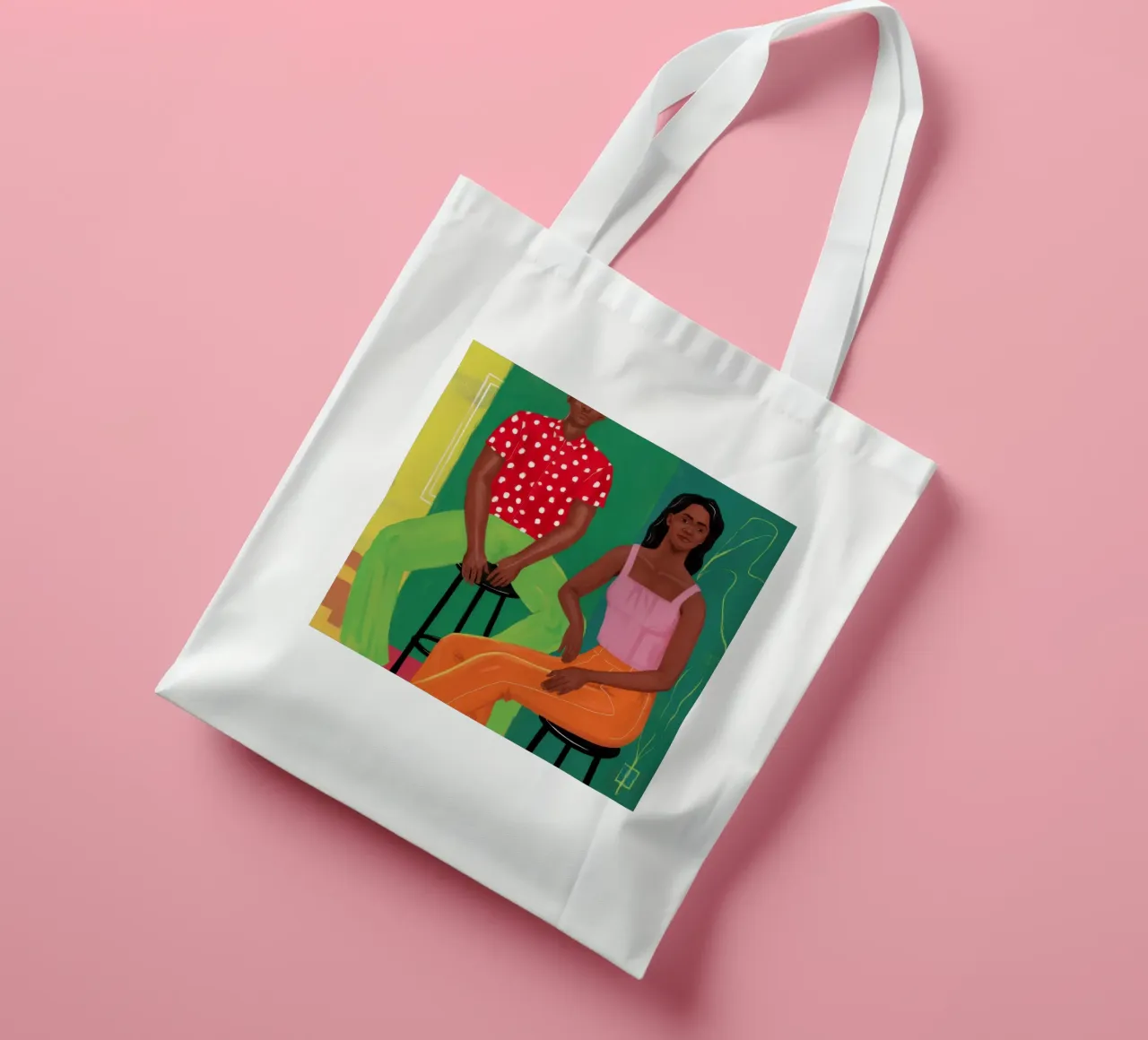 Verdant Summer Sips tote bag by Dream Gesso