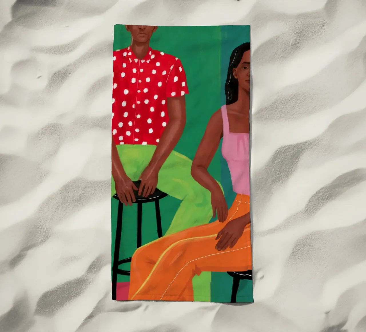 Verdant Summer Sips beach towel by Dream Gesso