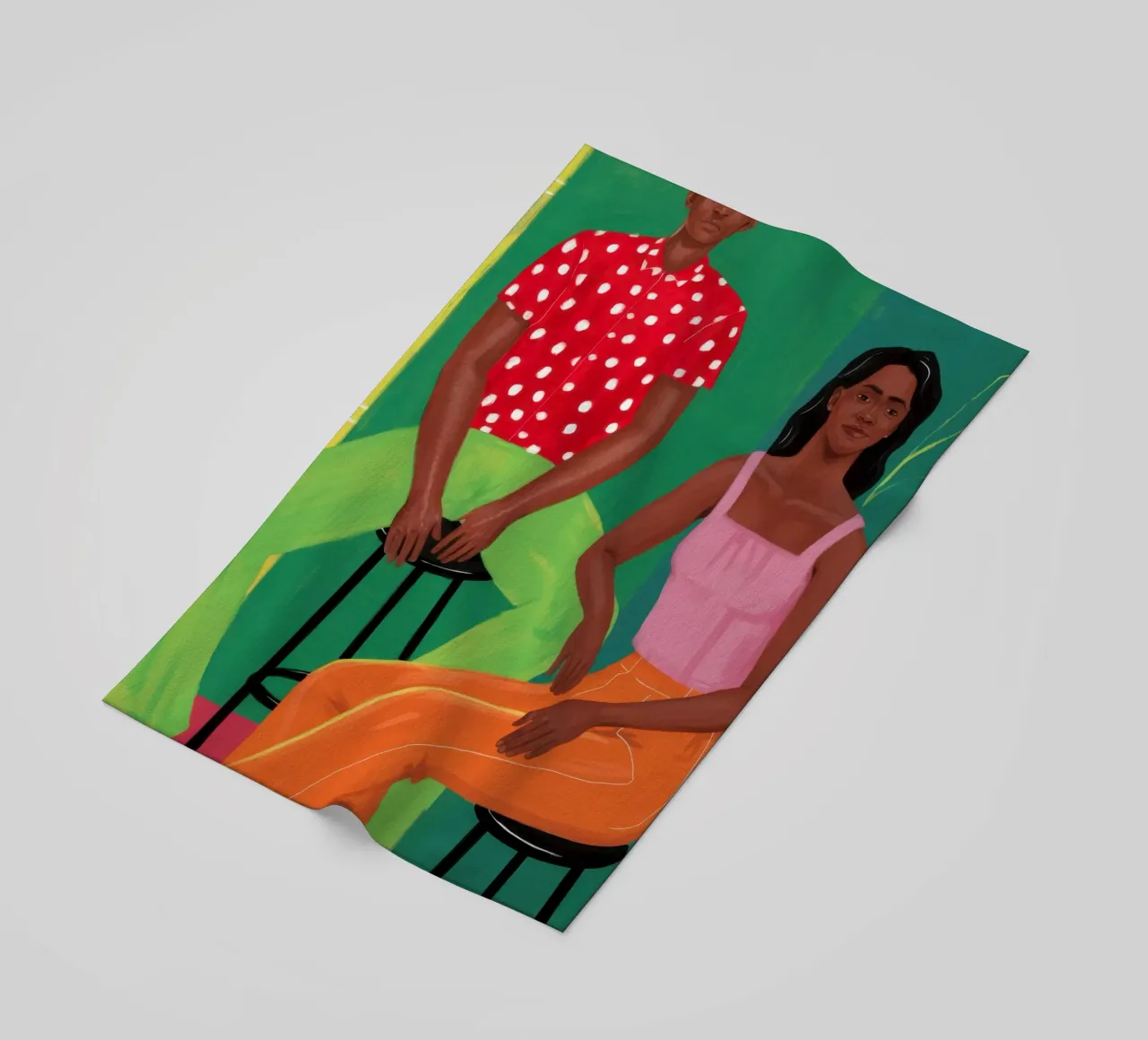 Verdant Summer Sips beach towel by Dream Gesso