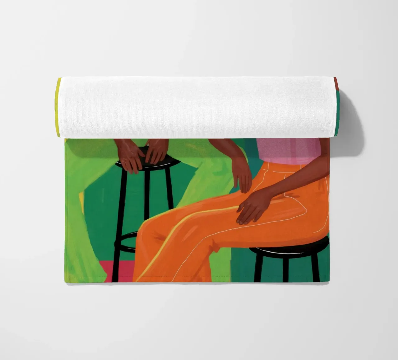 Verdant Summer Sips beach towel by Dream Gesso