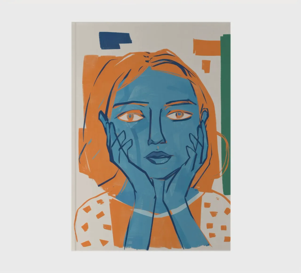 Das blaue Porträt Notizbuch von Ink Pulse