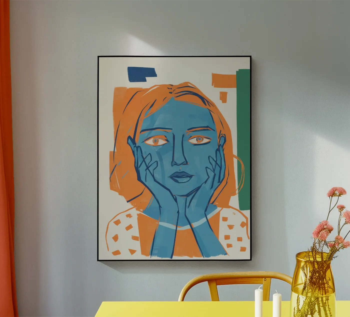 Il ritratto blu plexiglass da Ink Pulse