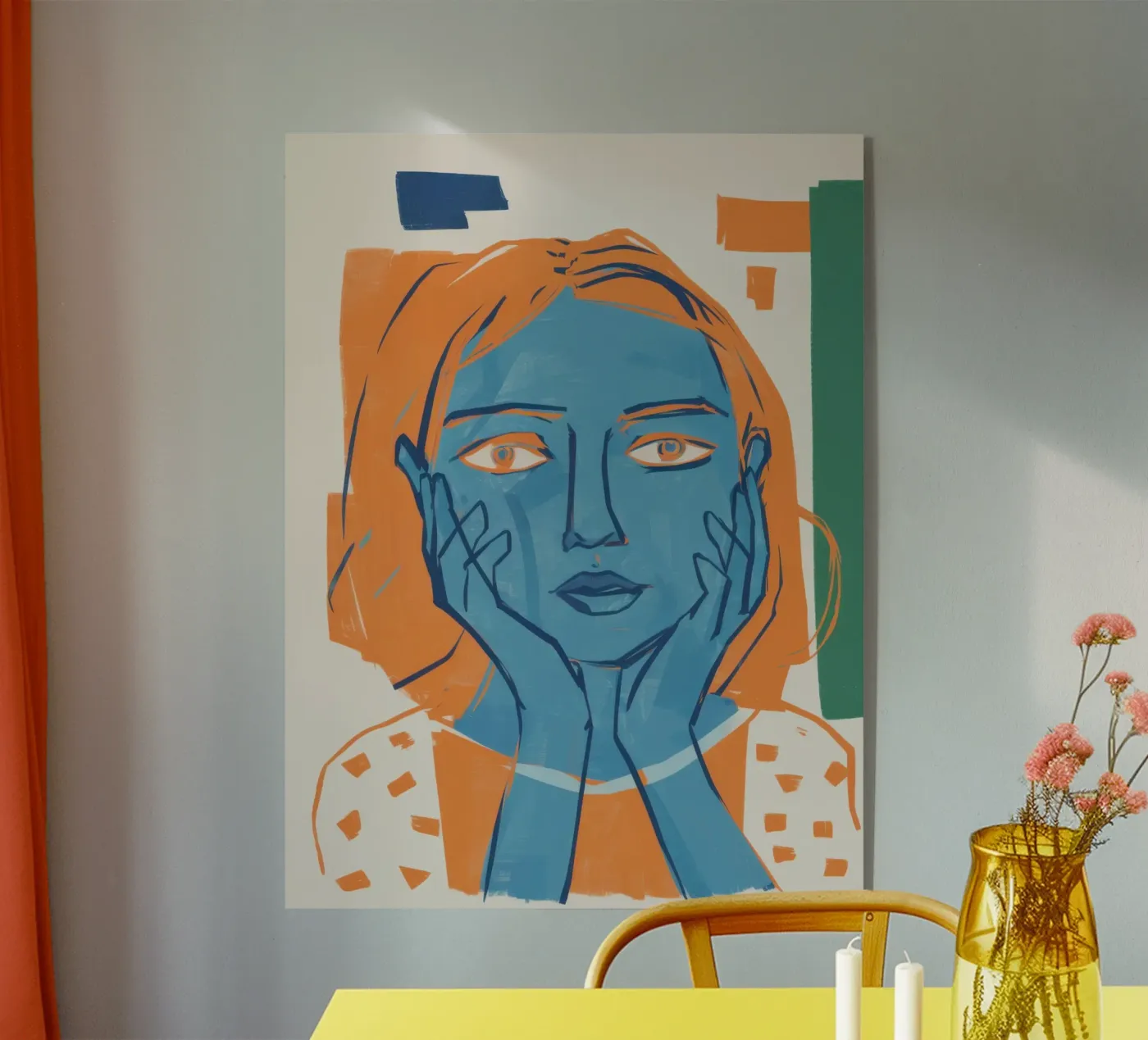 Il ritratto blu plexiglass da Ink Pulse