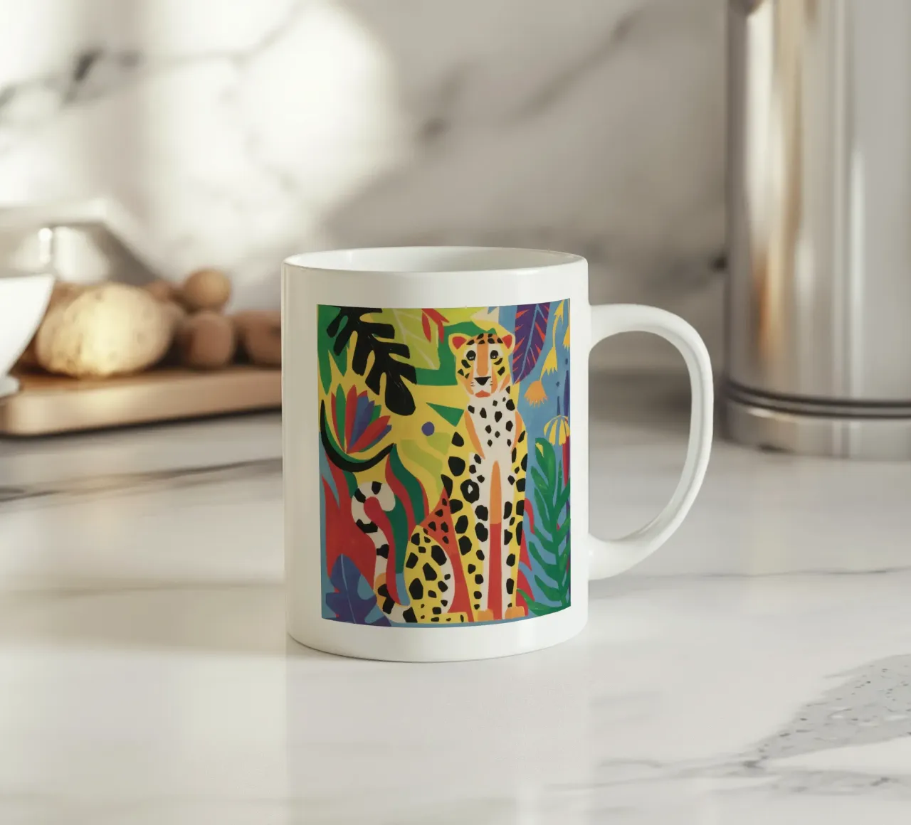 Riposo del ghepardo della giungla tazza in ceramica da Flock Reverie