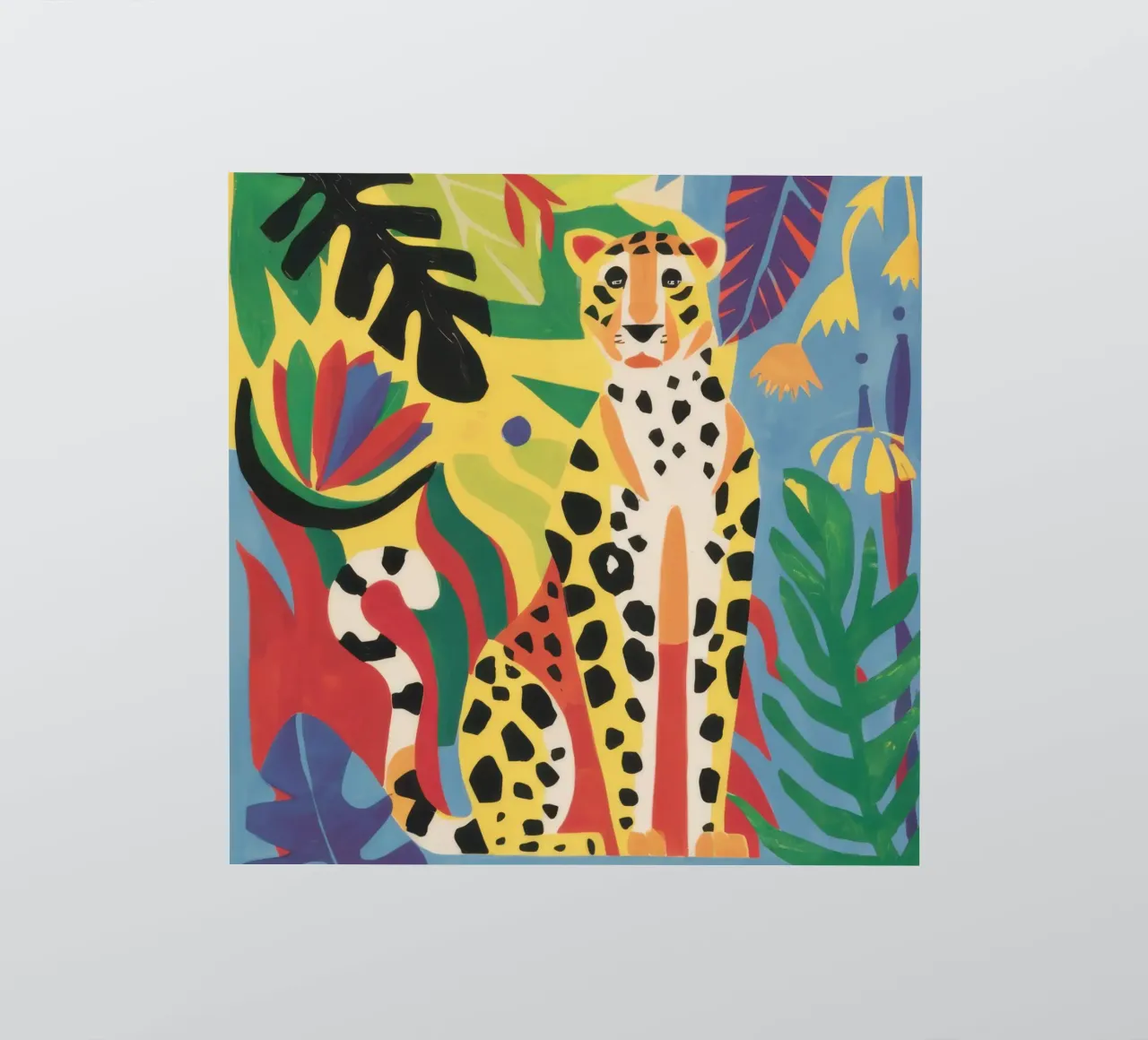 Jungle Cheetah Repose sticker by Flock Reverie