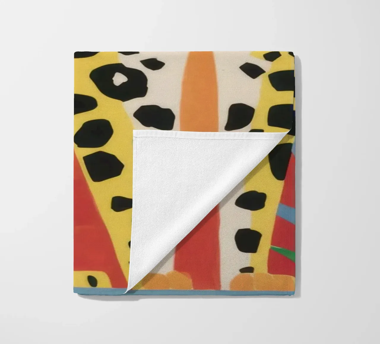 Jungle Cheetah Repose beach towel by Flock Reverie
