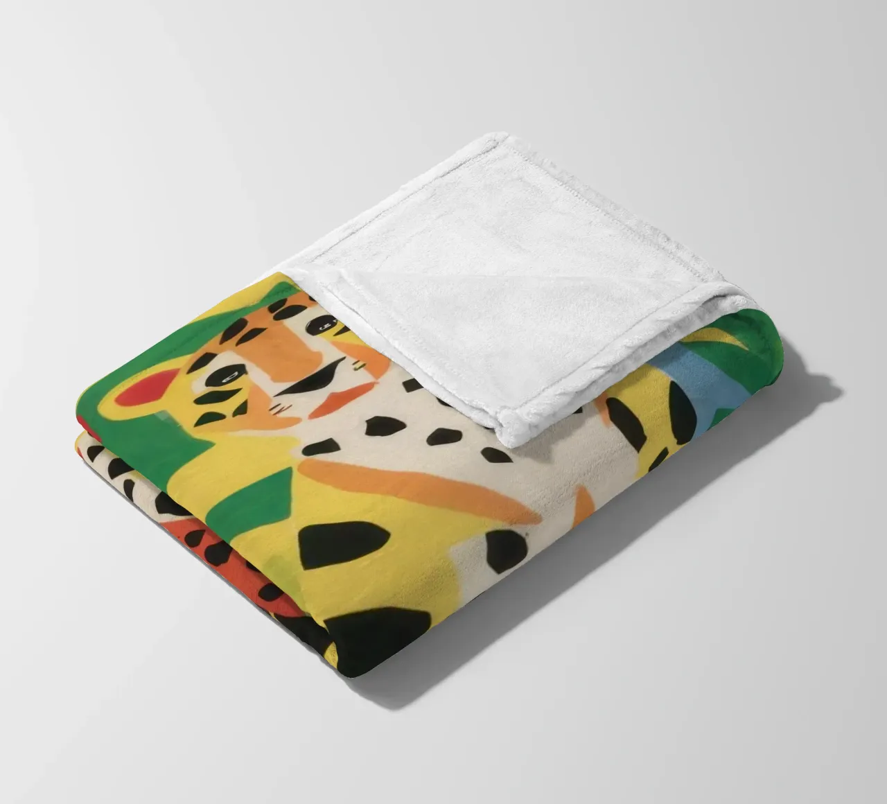 Jungle Cheetah Repose fleece blanket by Flock Reverie