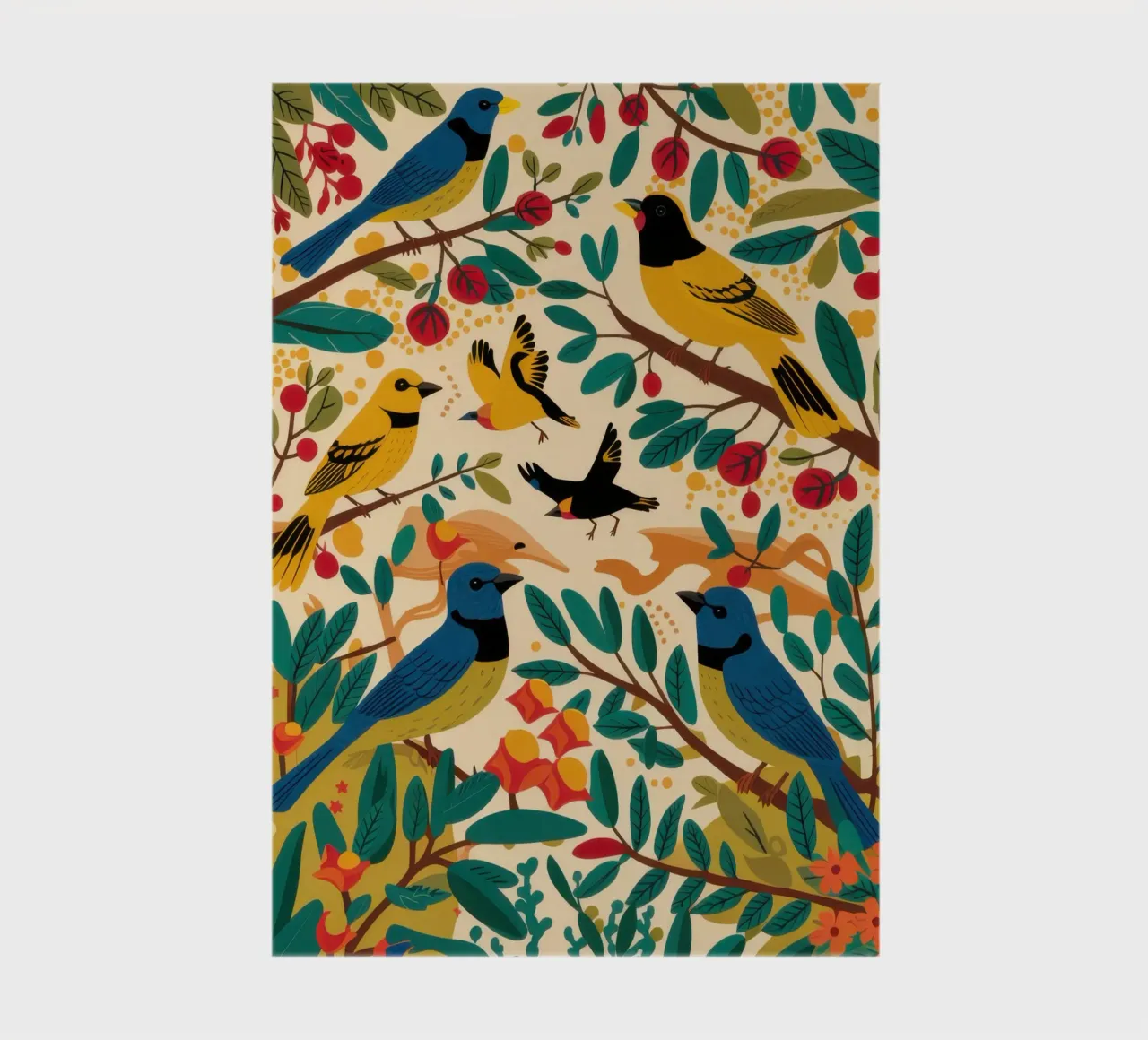 Aviary Pattern Play notebook by Mythy Brush