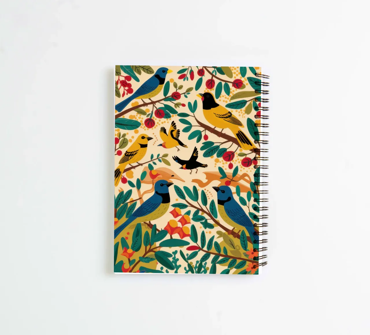 Aviary Pattern Play spiral notebook by Mythy Brush