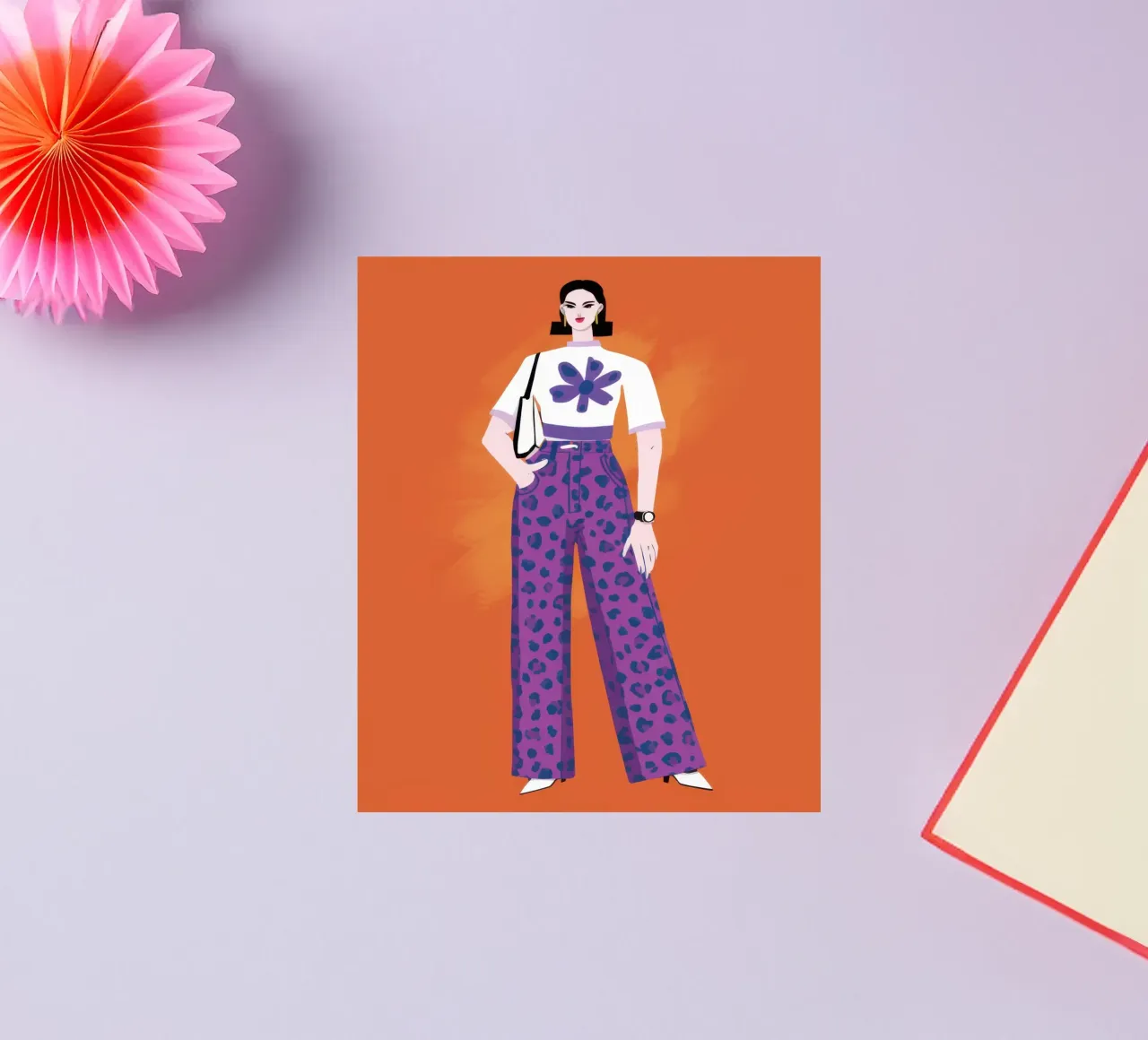 Orchidea Retro Stance adesivo da Dream Gesso