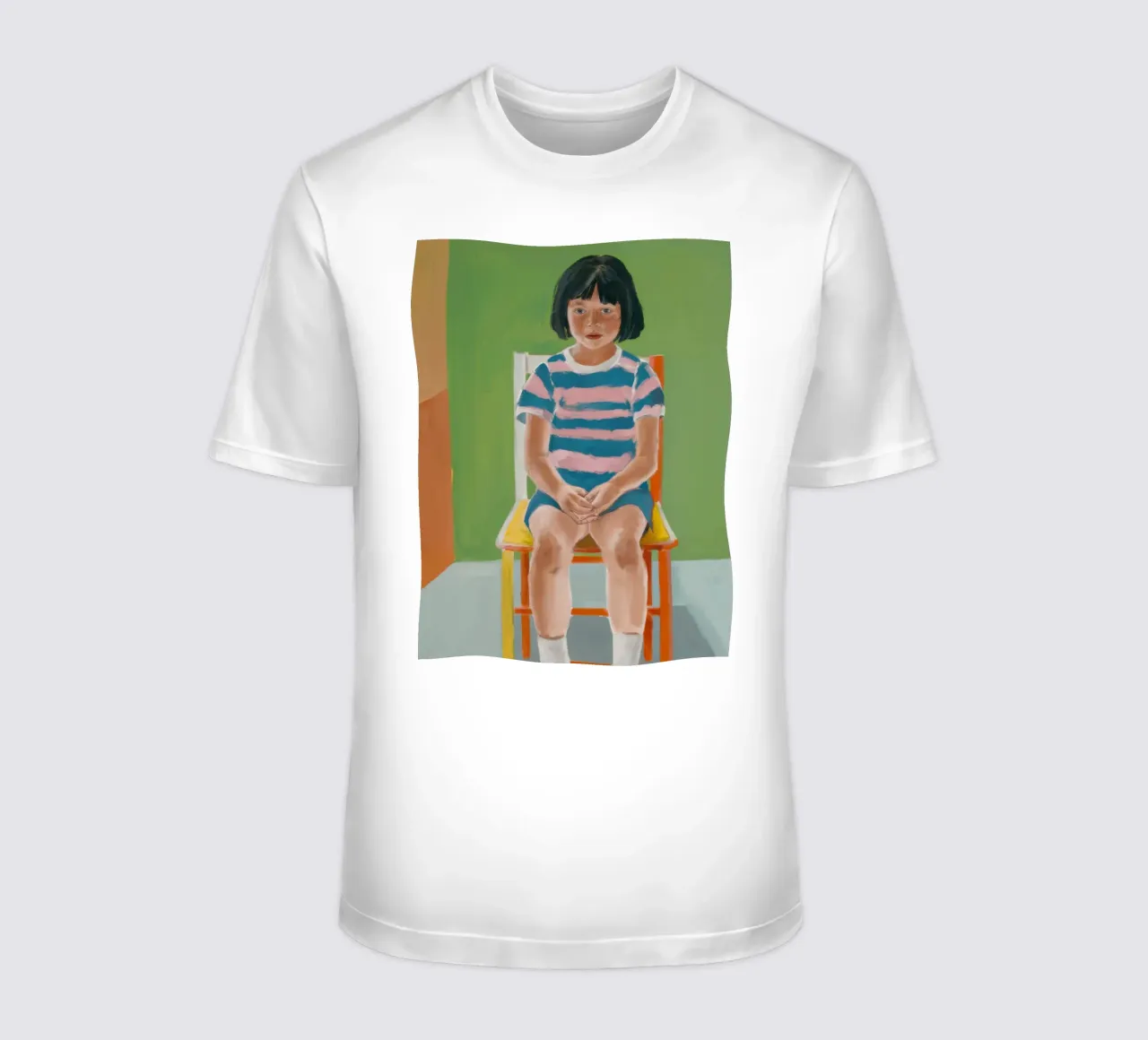 Ragazza su una sedia t-shirt da Ink Pulse