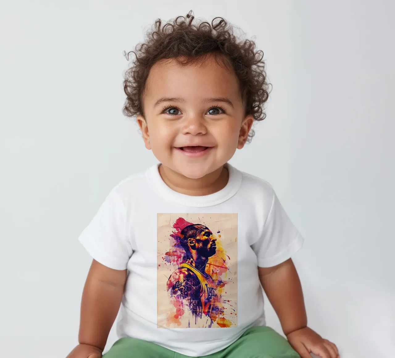 Kobe Bryant abstract art maglietta neonato da Lembayung art