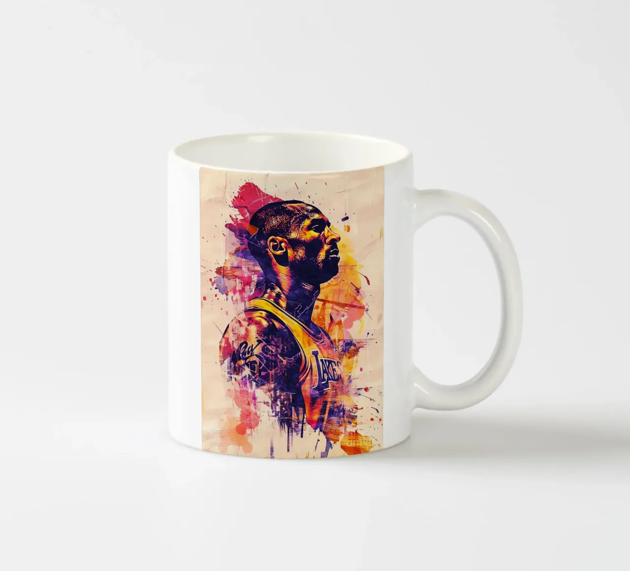Kobe Bryant abstract art tazza in ceramica da Lembayung art