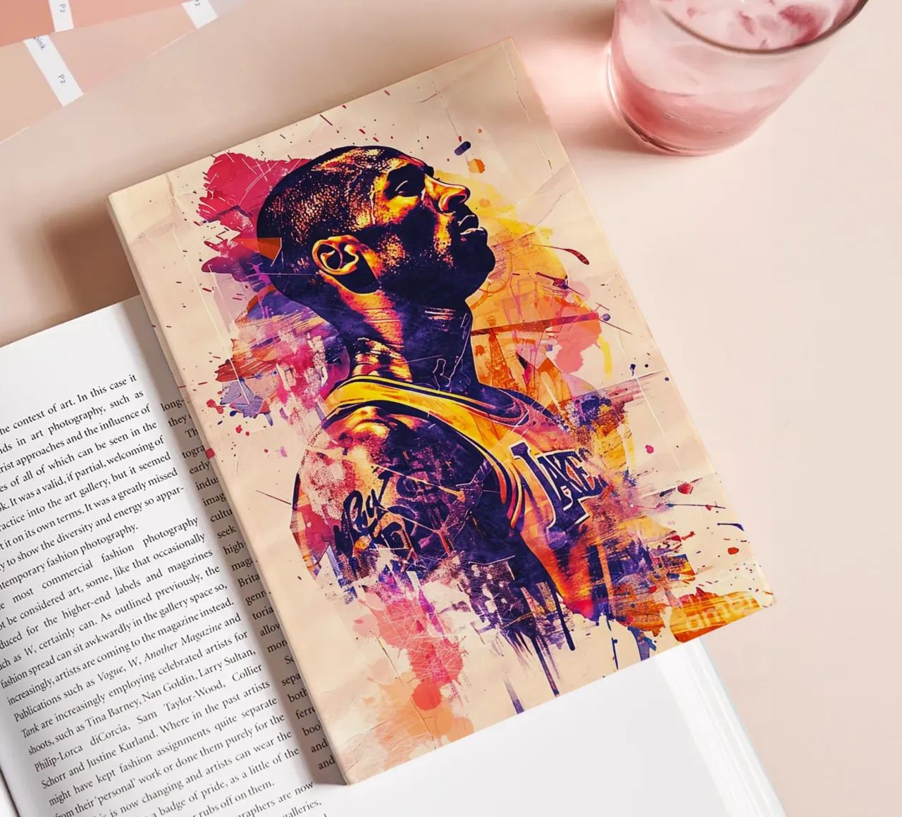 Kobe Bryant abstract art notebook by Lembayung art