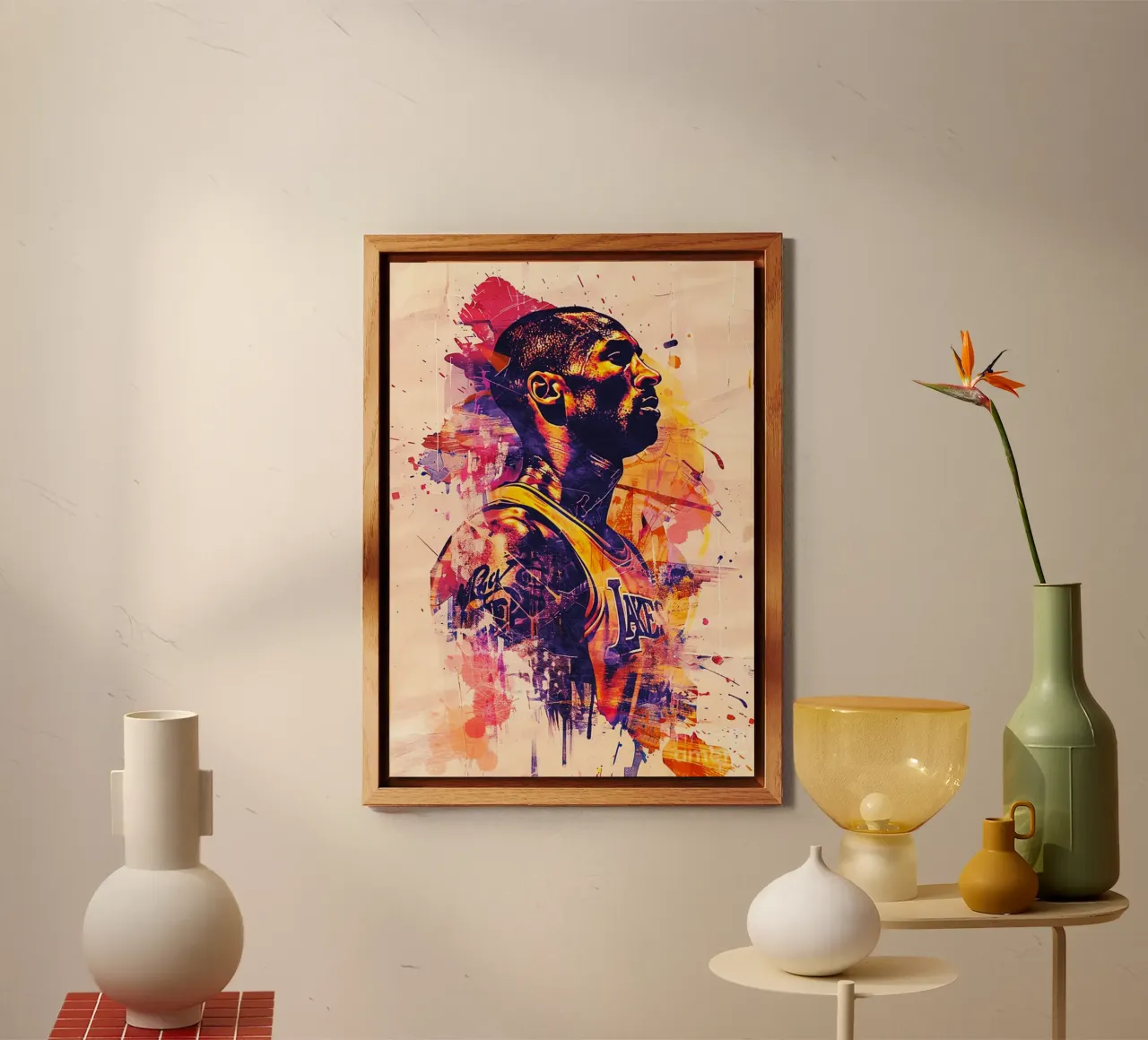 Kobe Bryant abstract art alluminio dibond da Lembayung art