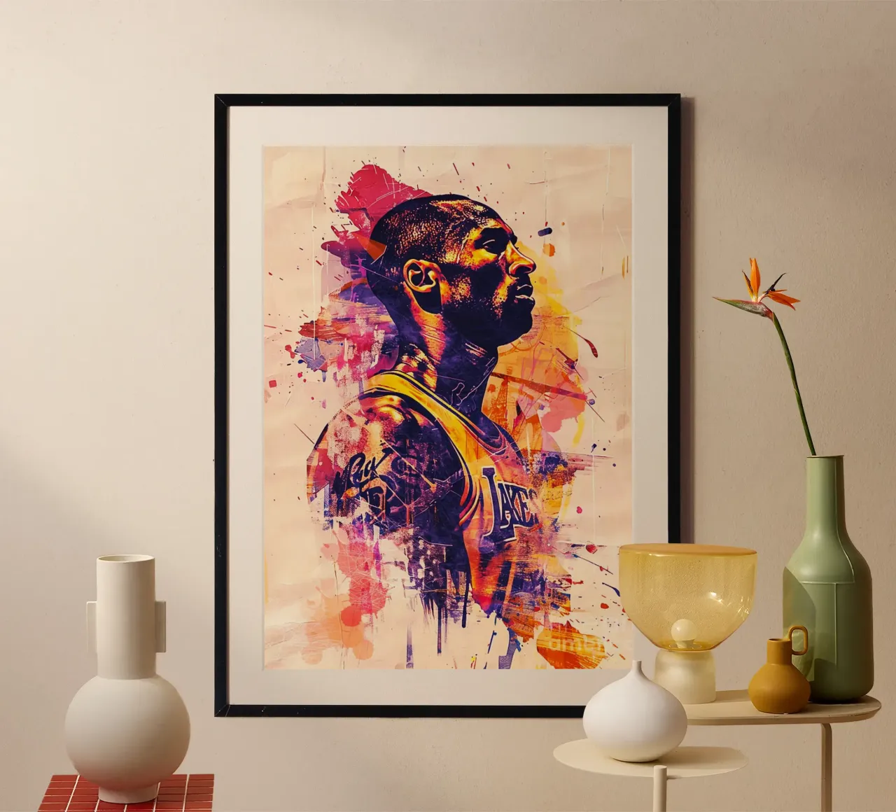 Kobe Bryant abstract art carta hahnemühle da Lembayung art