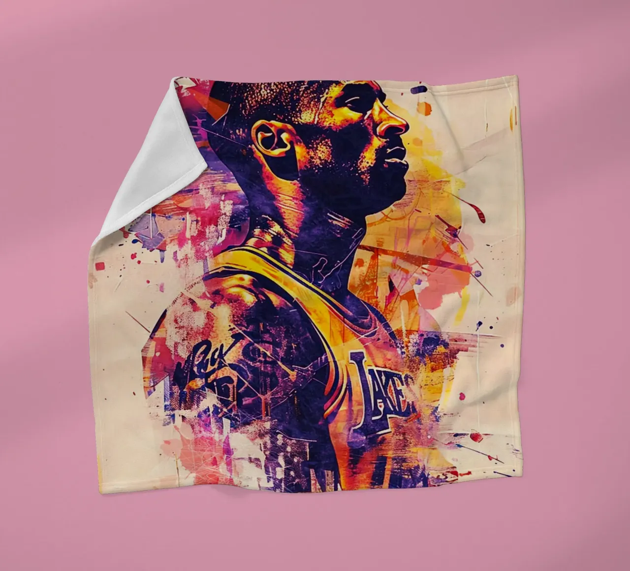 Kobe Bryant abstract art coperta in pile da Lembayung art