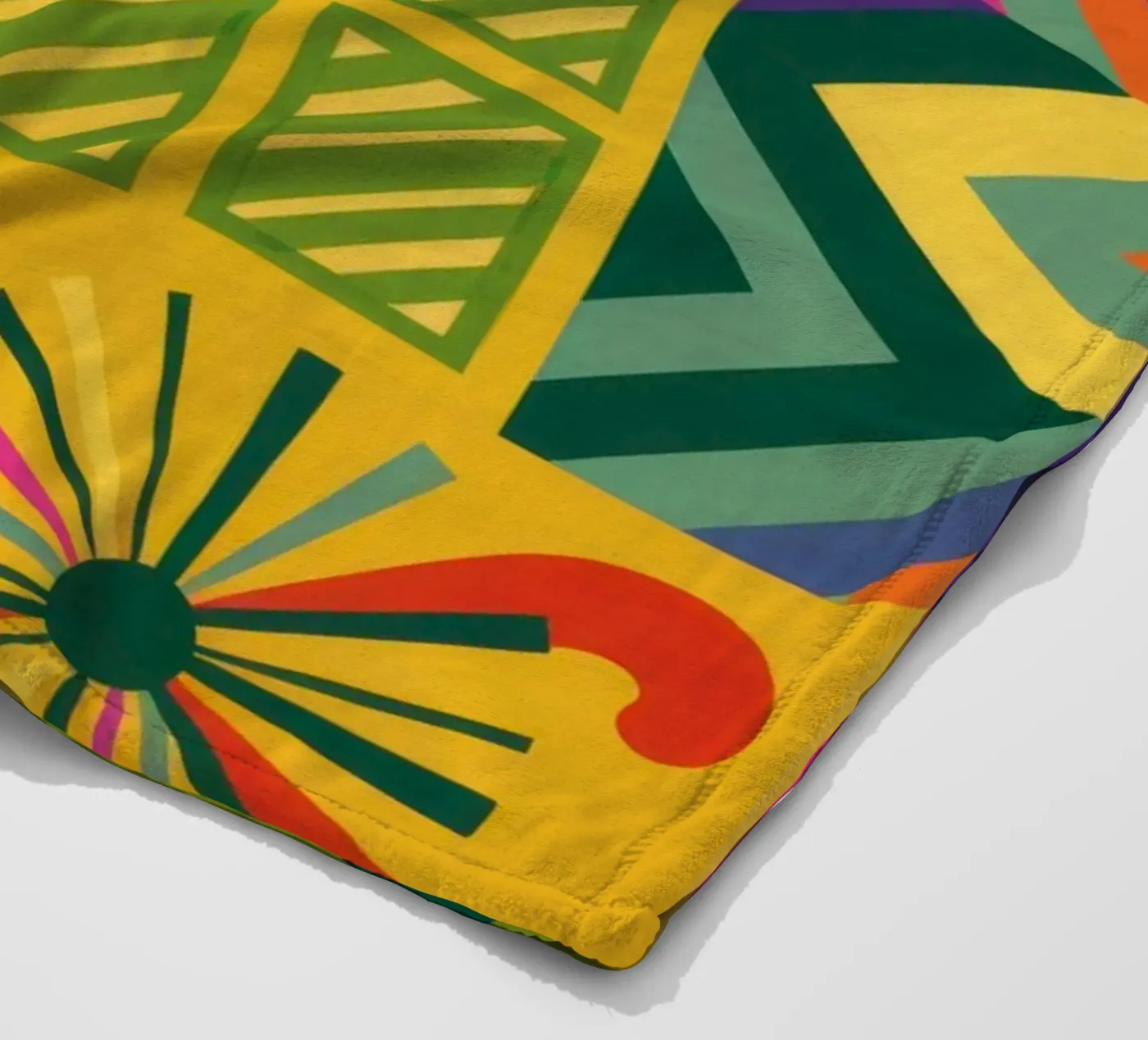 Chromatic Geometric Patchwork fleecedeken van Prism Ritual