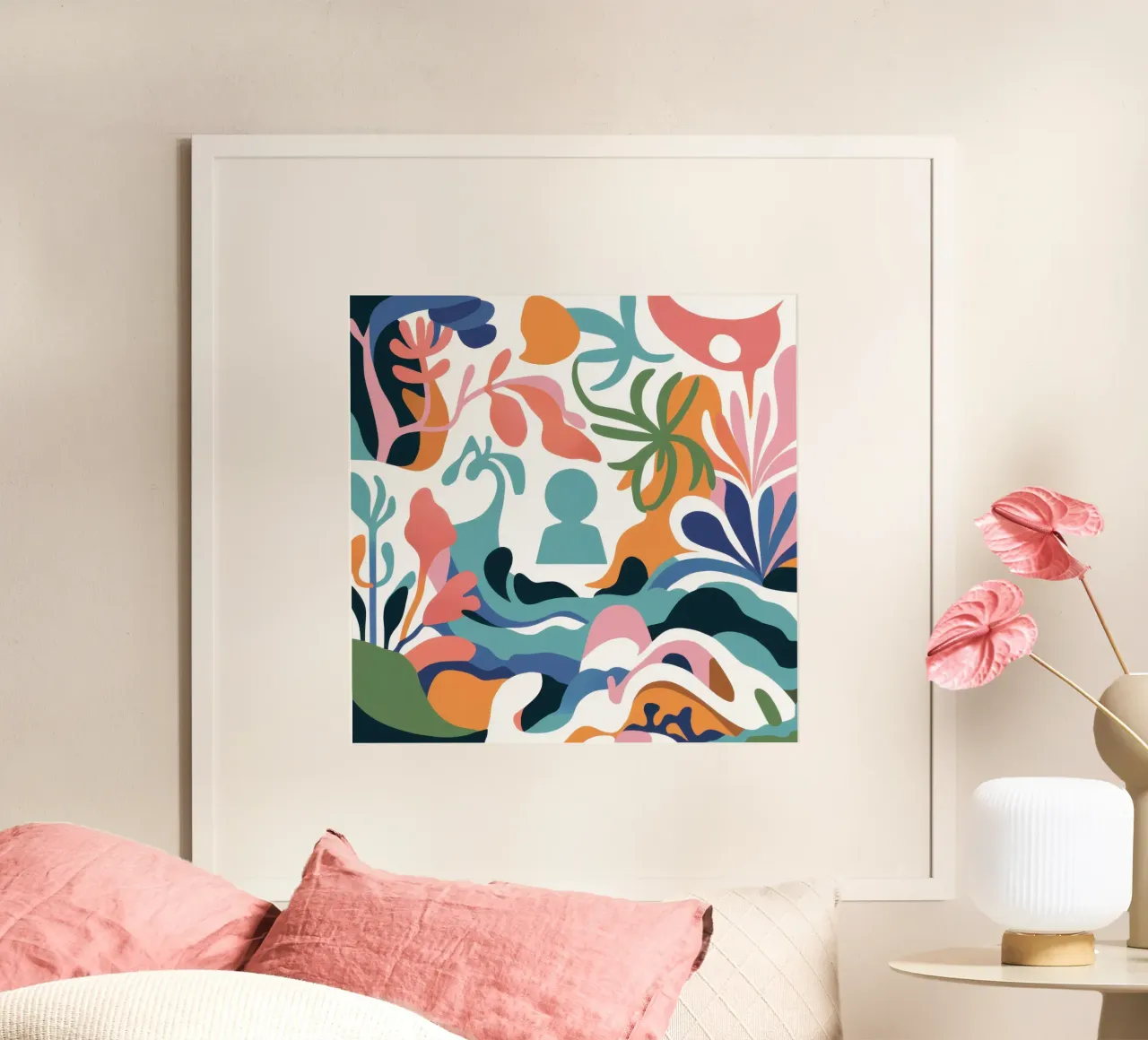 Un medley di forme poster con telaio in plastica da Ink Pulse