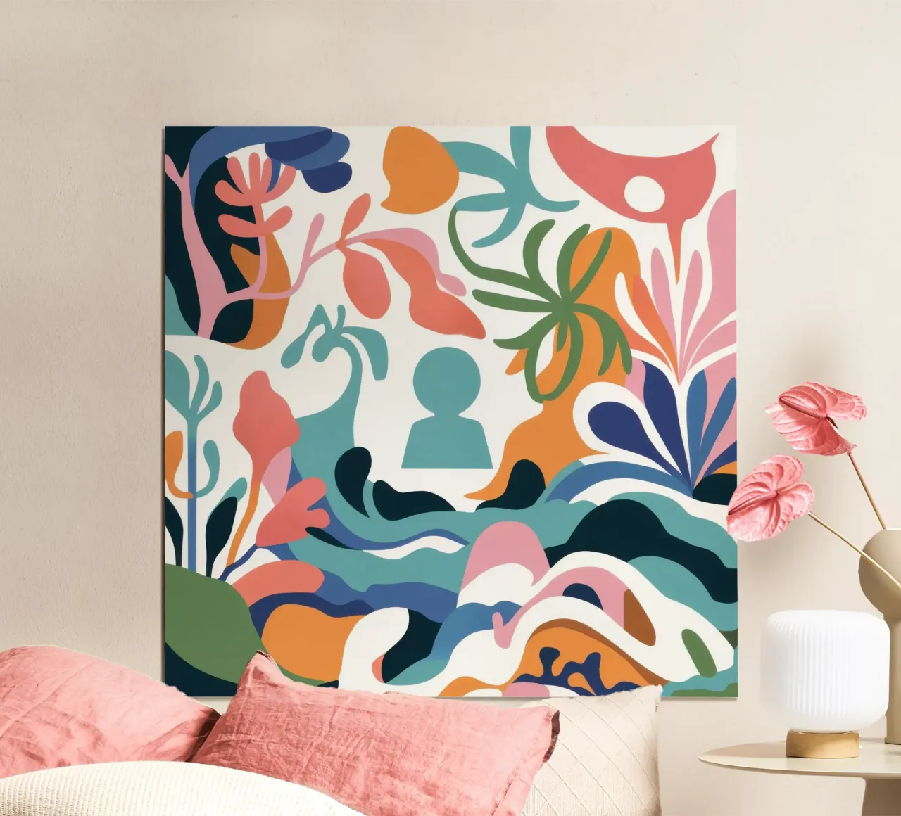 Un medley di forme poster con telaio in plastica da Ink Pulse