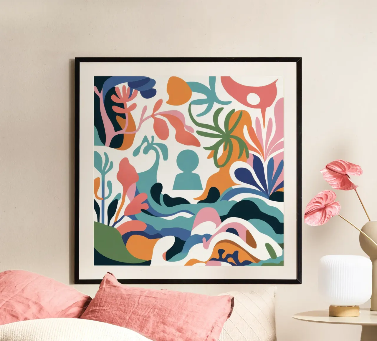 Un medley di forme poster con telaio in plastica da Ink Pulse