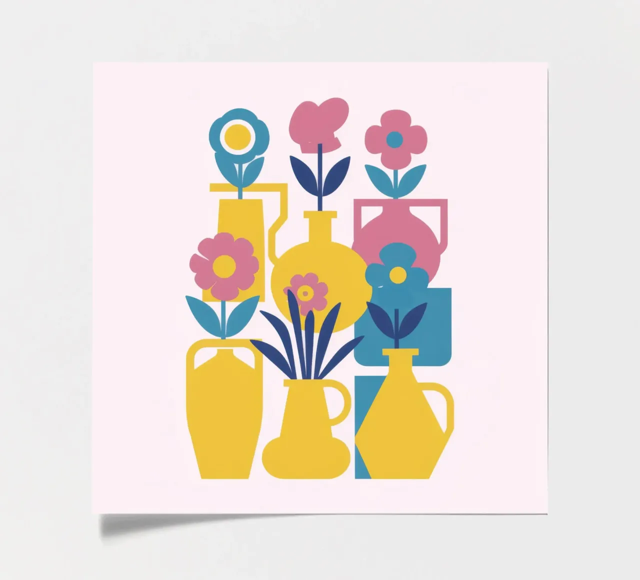 Symmetric Joyful Blooms sticker sheet by Mythy Brush