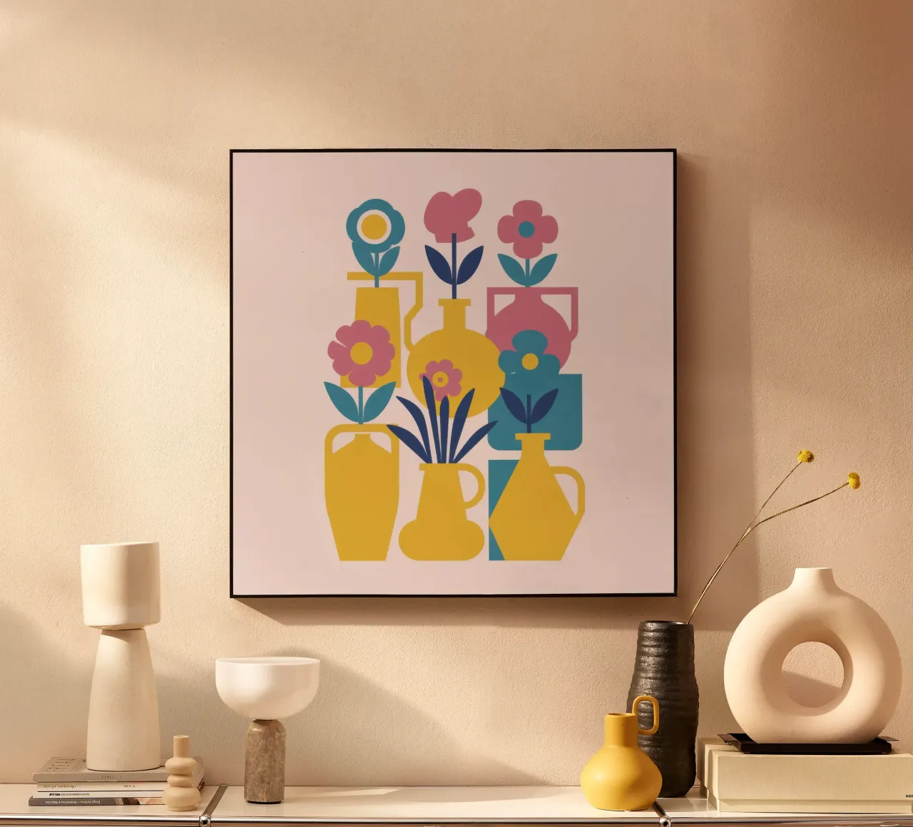 Fiori simmetrici e gioiosi alluminio dibond da Mythy Brush