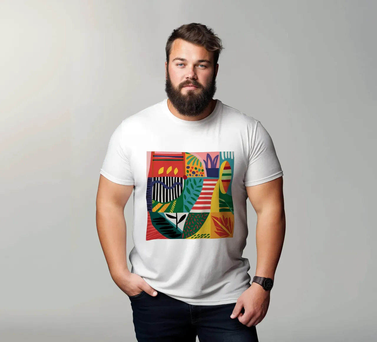 Patchwork neo-espressionista t-shirt da Flock Reverie