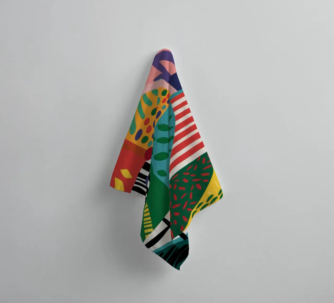 Patchwork neo-espressionista asciugamano da bagno da Flock Reverie