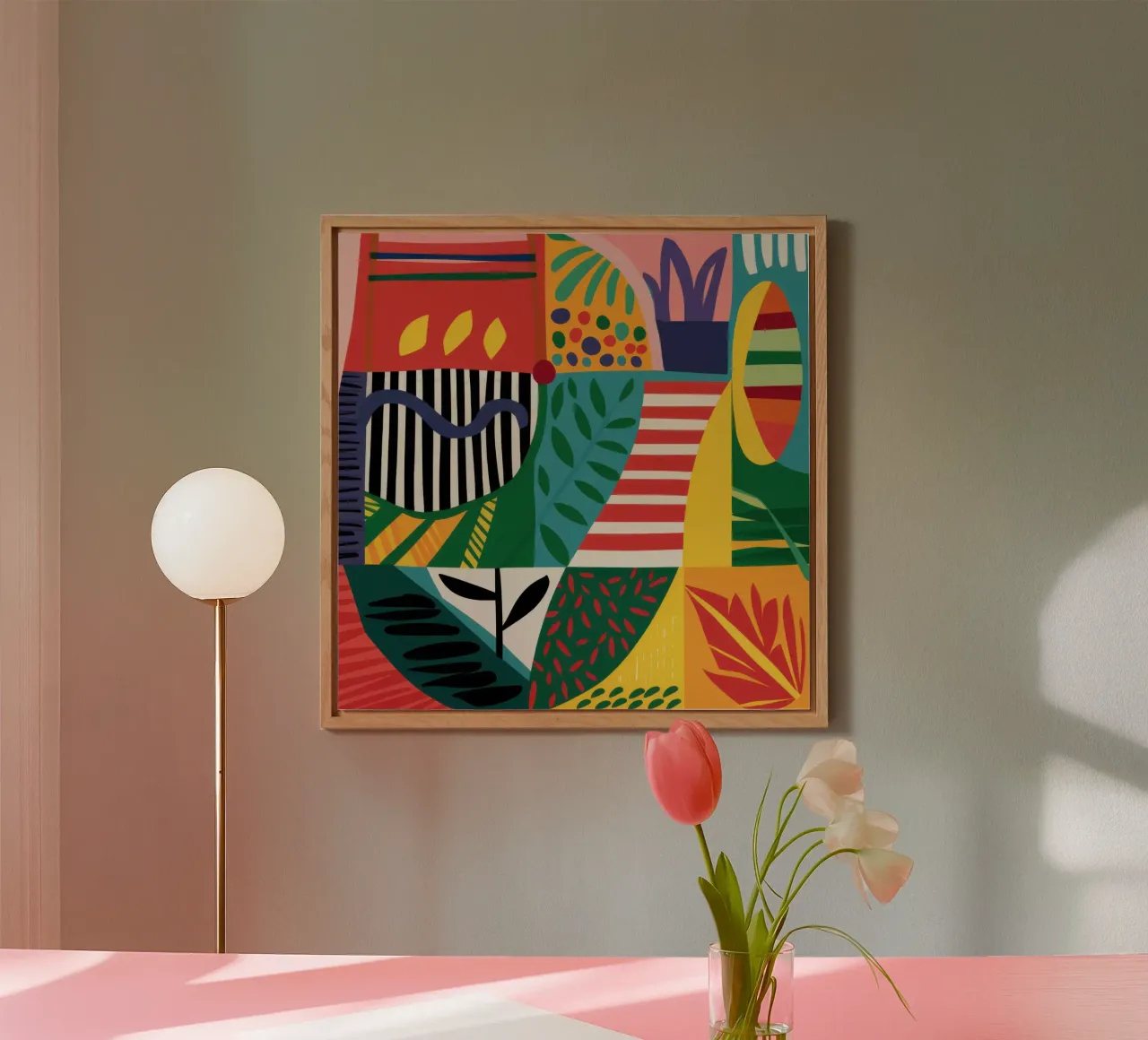 Patchwork neo-espressionista pannello forex da Flock Reverie