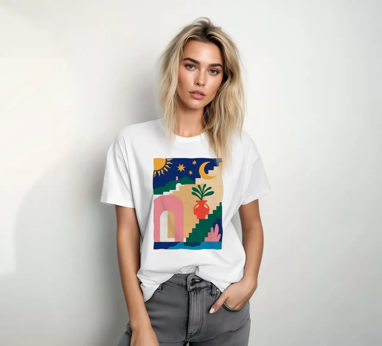 Scala celeste Boho t-shirt da Dream Gesso